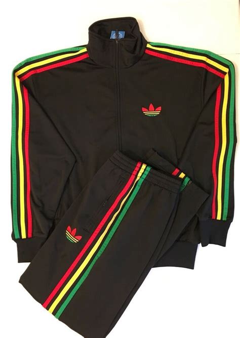 adidas originals tracksuit set|adidas originals rasta tracksuit.